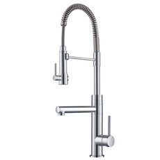 KRAUS Artec Pro 2-Function Commercial Style Pre-Rinse Kitchen Faucet with Pull-Down Spring Spout and Pot Filler