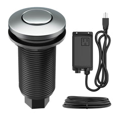 KRAUS Garbage Disposal Air Switch Kit with Push Button, AC Adapter, Power Cord, and Air Tube Included
