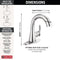 Delta Broadmoor Single Handle Centerset Bathroom Sink Faucet