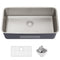 Kraus Dex 33 in. Undermount 16 Gauge Stainless Single Bowl Kitchen Sink