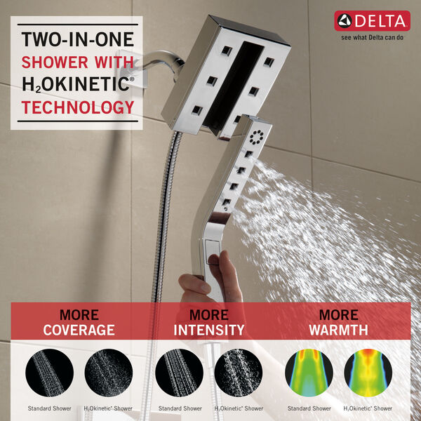 Delta H2Okinetic 4-Setting 2-in-1 Shower Certified Refurbished