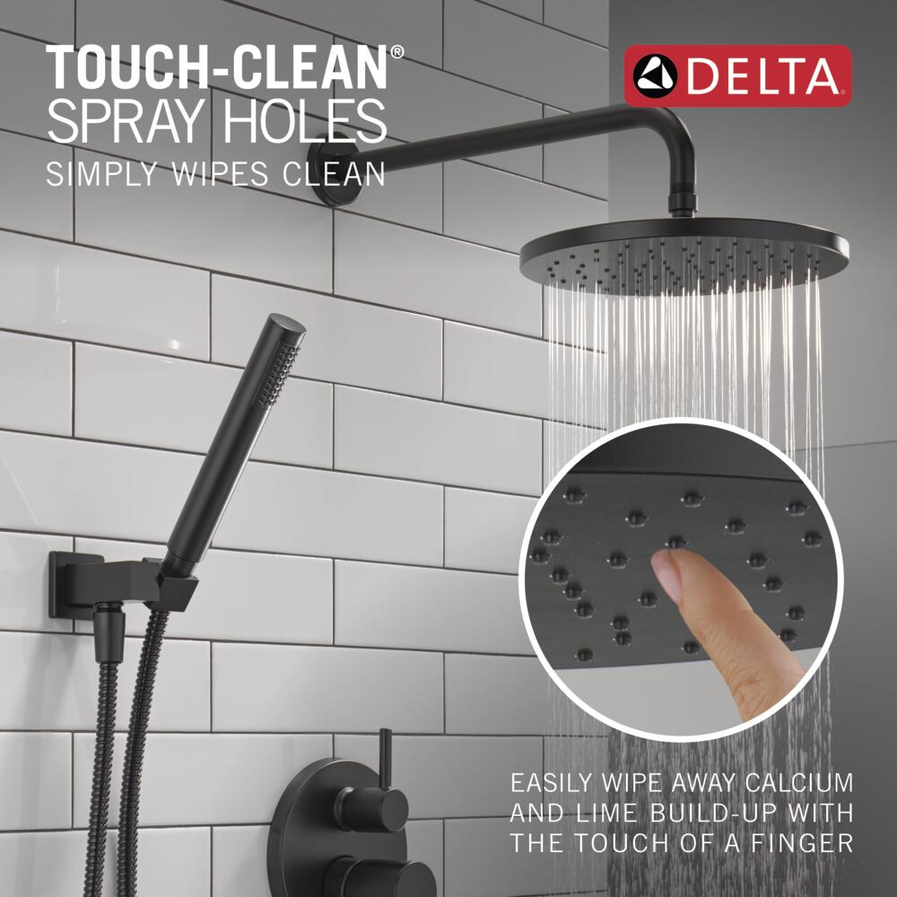 Delta Modern Modern 1-Spray Raincan Wall Mount Fixed and Handheld Shower Head 1.75 GPM