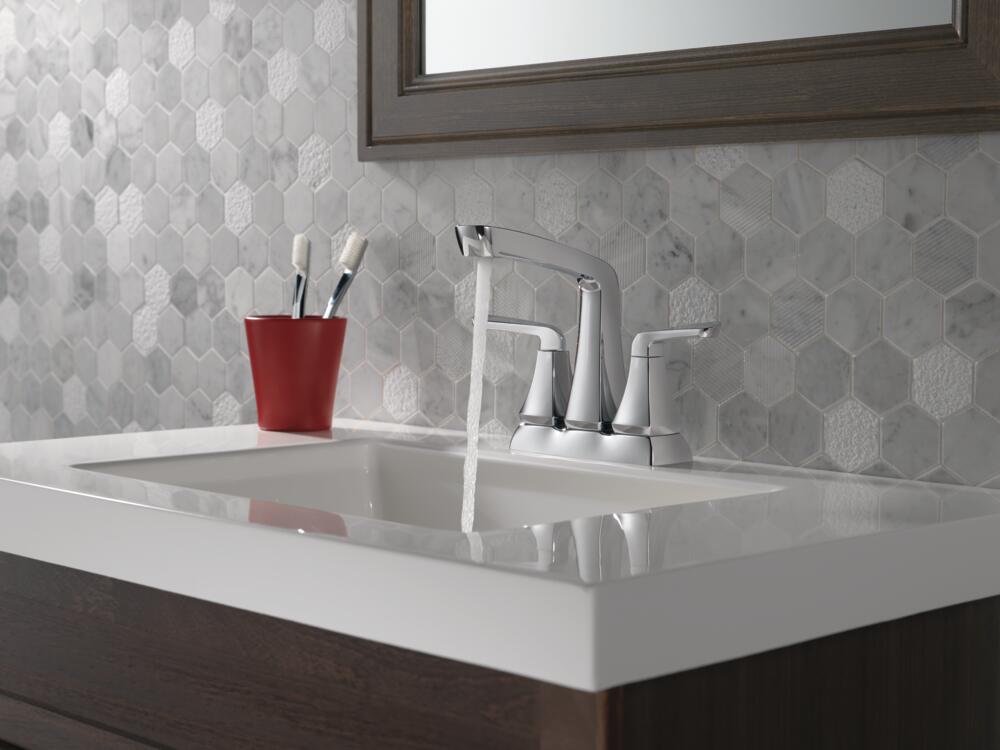 Delta Vesna 2 Handle Centerset Bathroom Sink Faucet Certified Refurbished