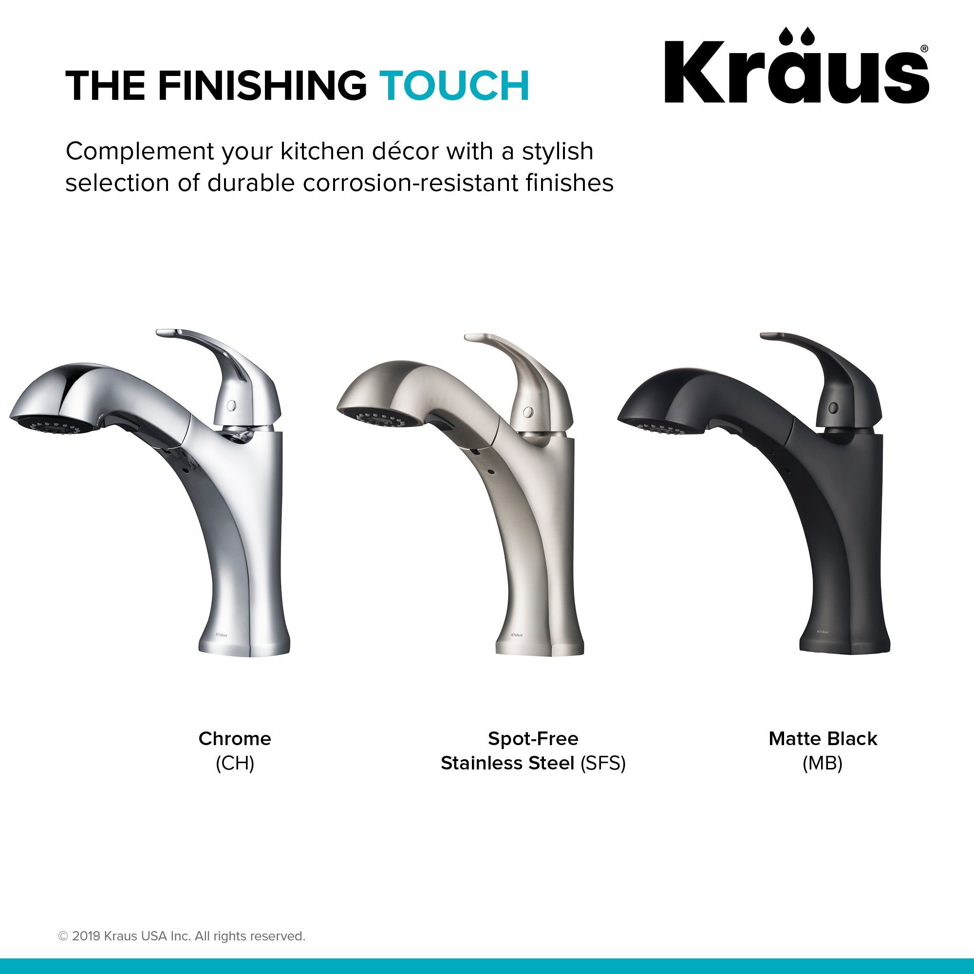 Kraus Oren Spot Free Stainless Steel Finish Dual Function Pull-Out Kitchen Faucet