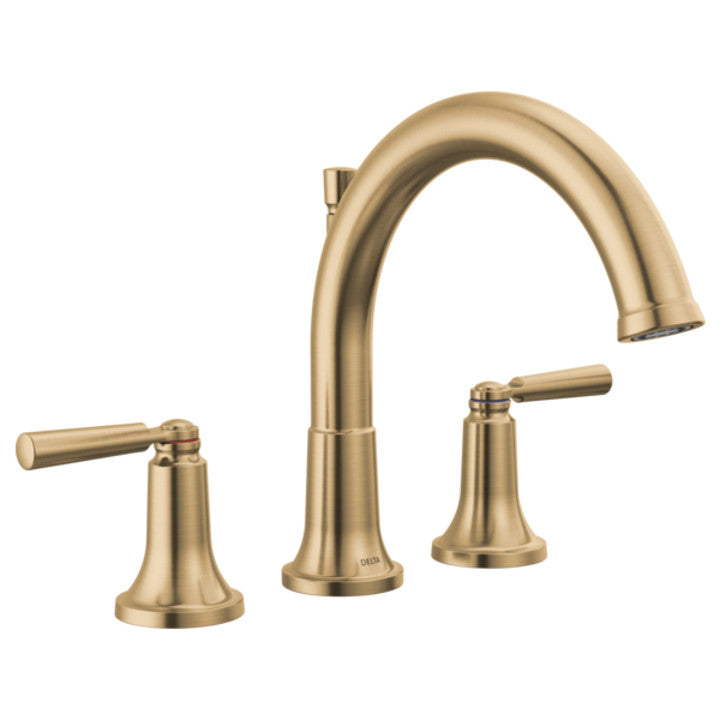 Delta Saylor Two Handle Deck Mount Roman Tub Faucet Trim Kit (Valve Not Included)