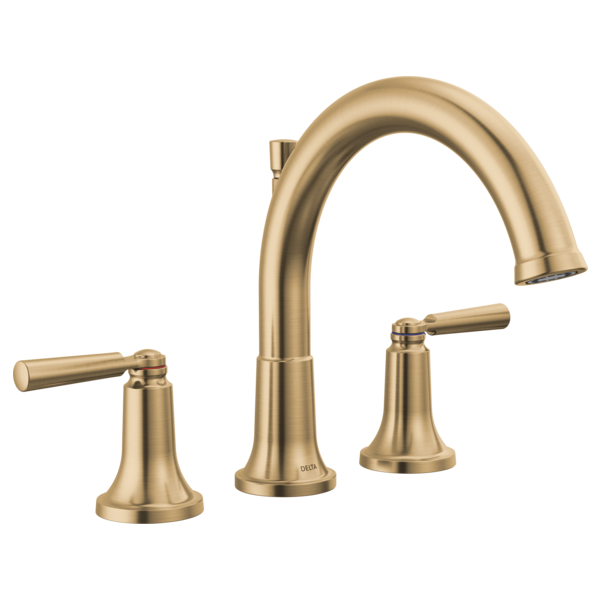 Delta Saylor Two Handle Deck Mount Roman Tub Faucet Trim Kit (Valve Not Included)