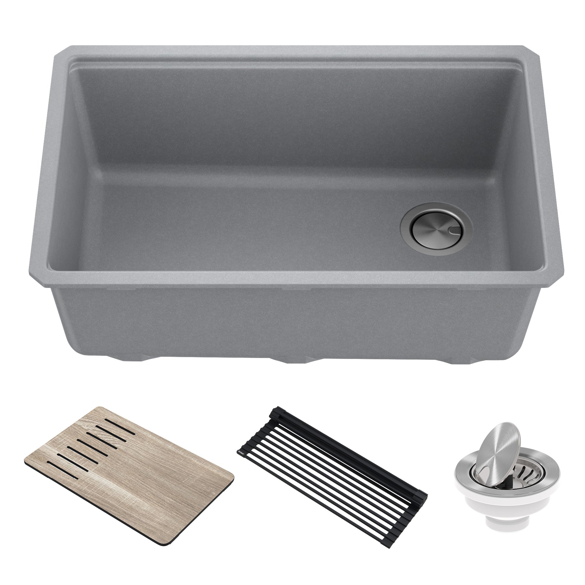 Kraus Bellucci 30 in. Undermount Granite Composite Single Bowl Kitchen Sink