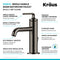 Ramus Single Handle Bathroom Sink Faucet with Lift Rod Drain