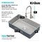 KRAUS Dex 32 in Kitchen Sink with Commercial Kitchen Faucet