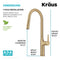 Kraus Oletto Tall Modern Pull-Down Single Handle Kitchen Faucet