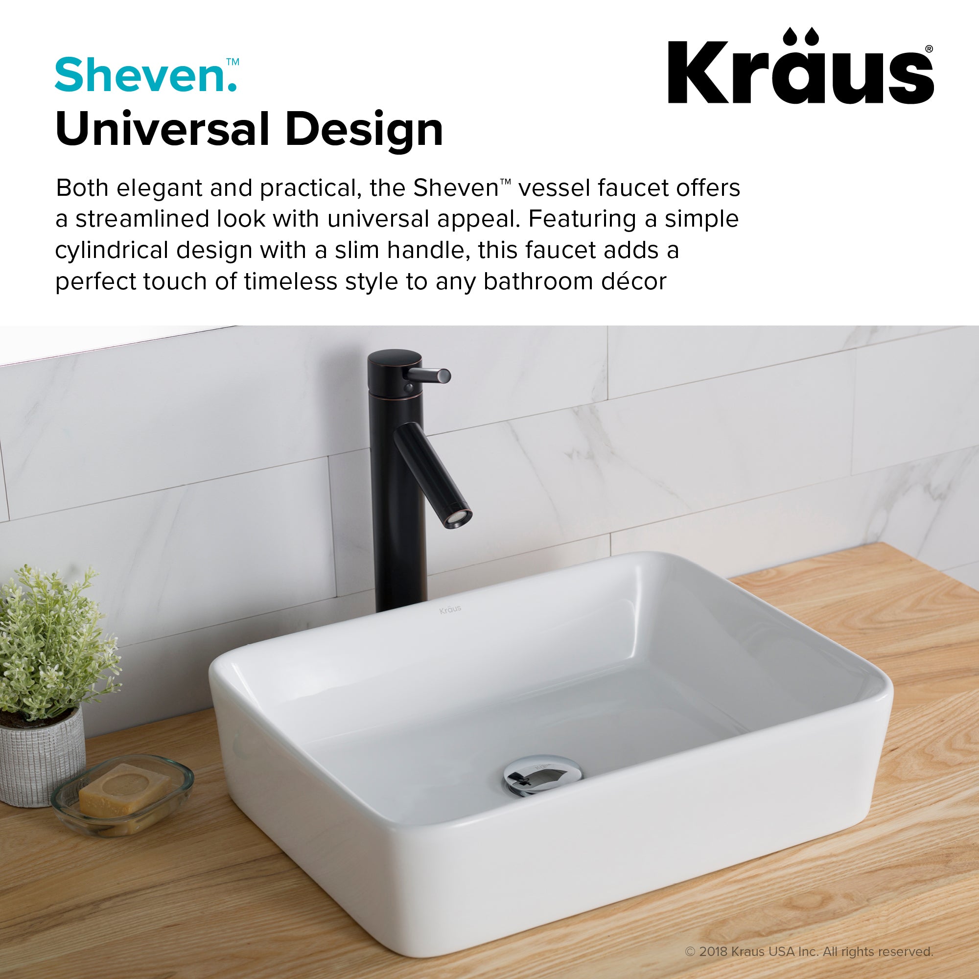 Kraus Sheven Tall Vessel Bathroom Faucet