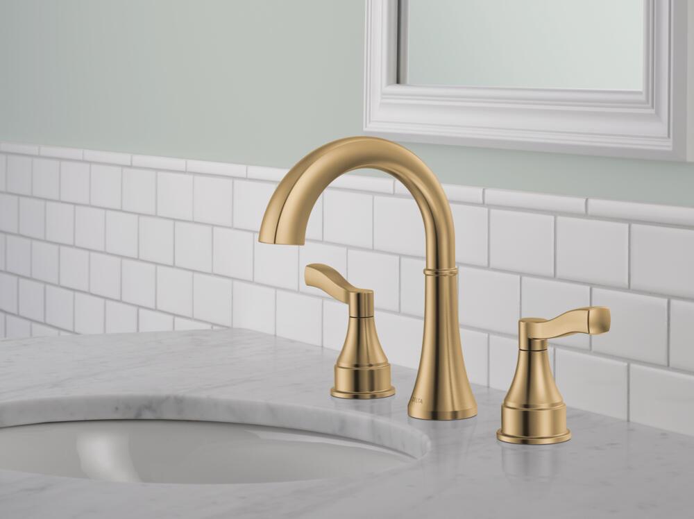 Delta Faryn Two Handle Widespread Bathroom Sink Faucet