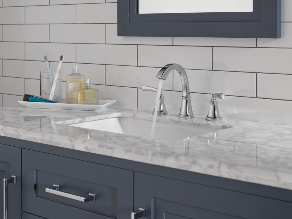 Delta Geist 2-Handle Widespread Bathroom Faucet