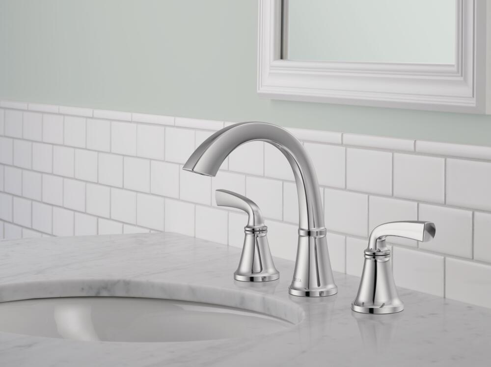 Delta Geist 2-Handle Widespread Bathroom Faucet