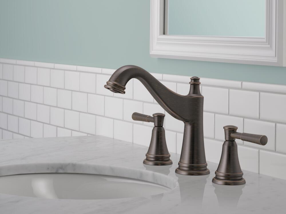 Delta Mylan 2 Handle Widespread Bathroom Sink Faucet Certified Refurbished