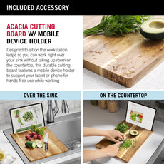 Kraus Workstation Kitchen Sink 16 3/4