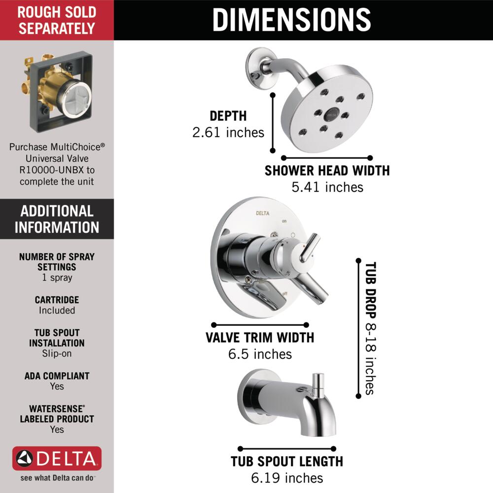 Delta Trinsic Monitor 17 Series Tub and Shower Trim