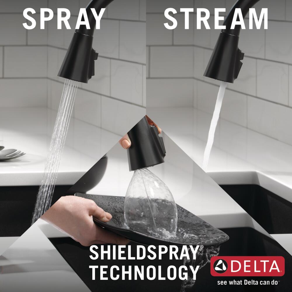 Delta Lenta Pull-Down Kitchen Faucet Single Handle