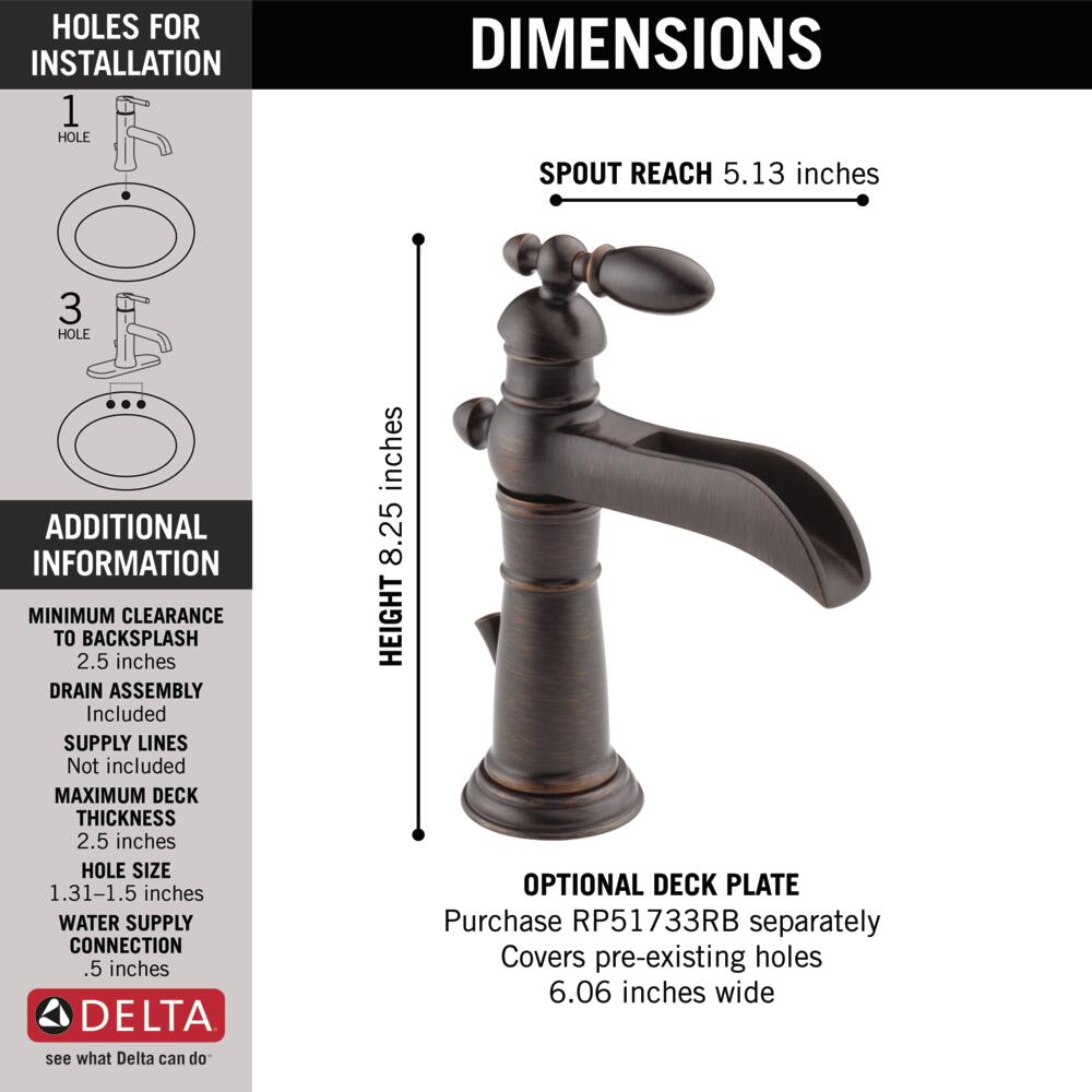 Delta Victorian Single Handle Single-Hole Bathroom Sink Faucet