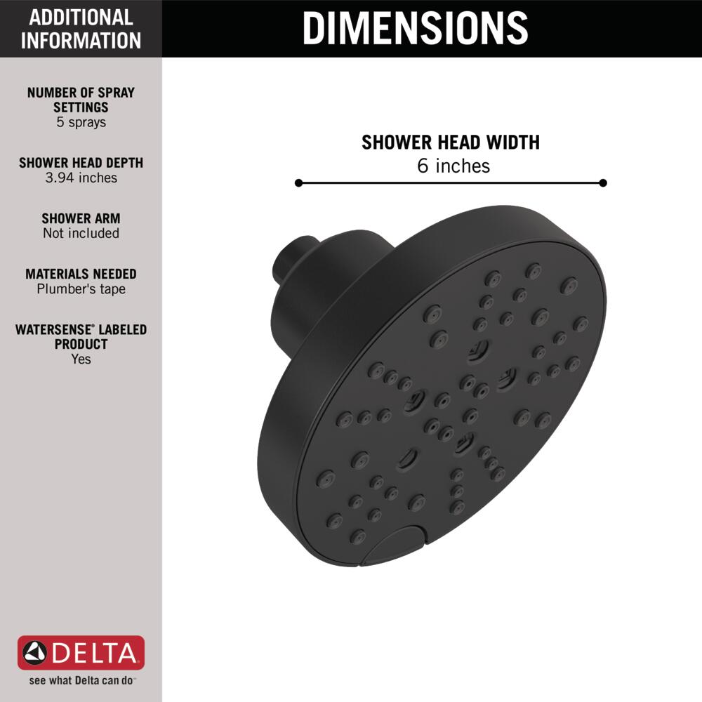 Delta Universal H2Okinetic 5-Setting Shower Head