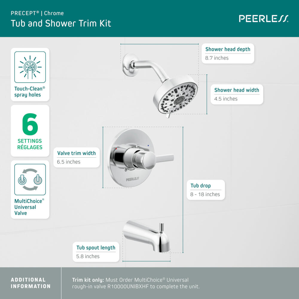 Peerless Precept Tub / Shower Trim Kit