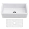 Kraus Reversible Apron Front 33 in. Farmhouse Fireclay Single Bowl Kitchen Sink in Gloss White