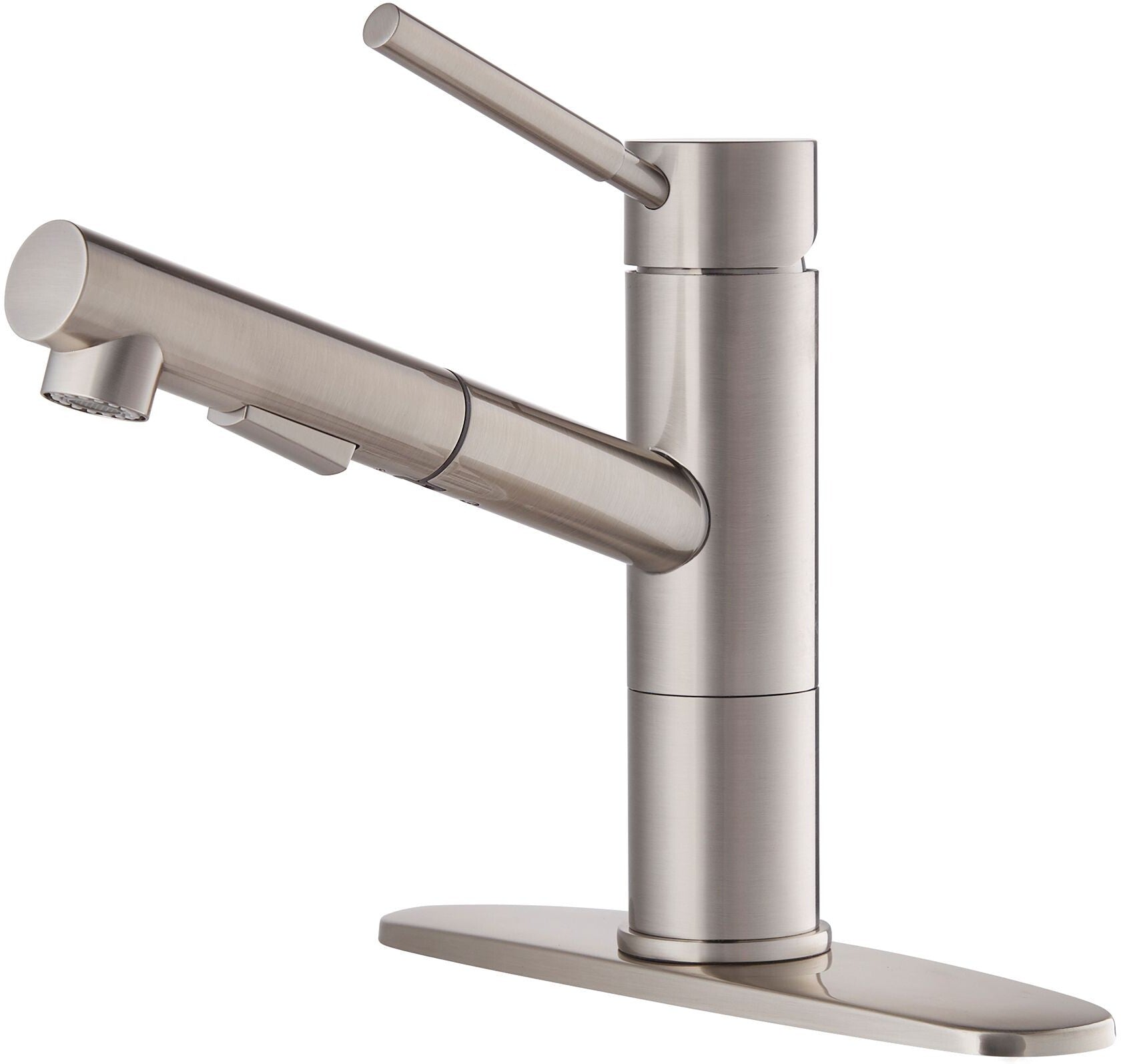 Kraus Geo Axis Single-Handle Pull-Out Sprayer Kitchen Faucet in Stainless Steel