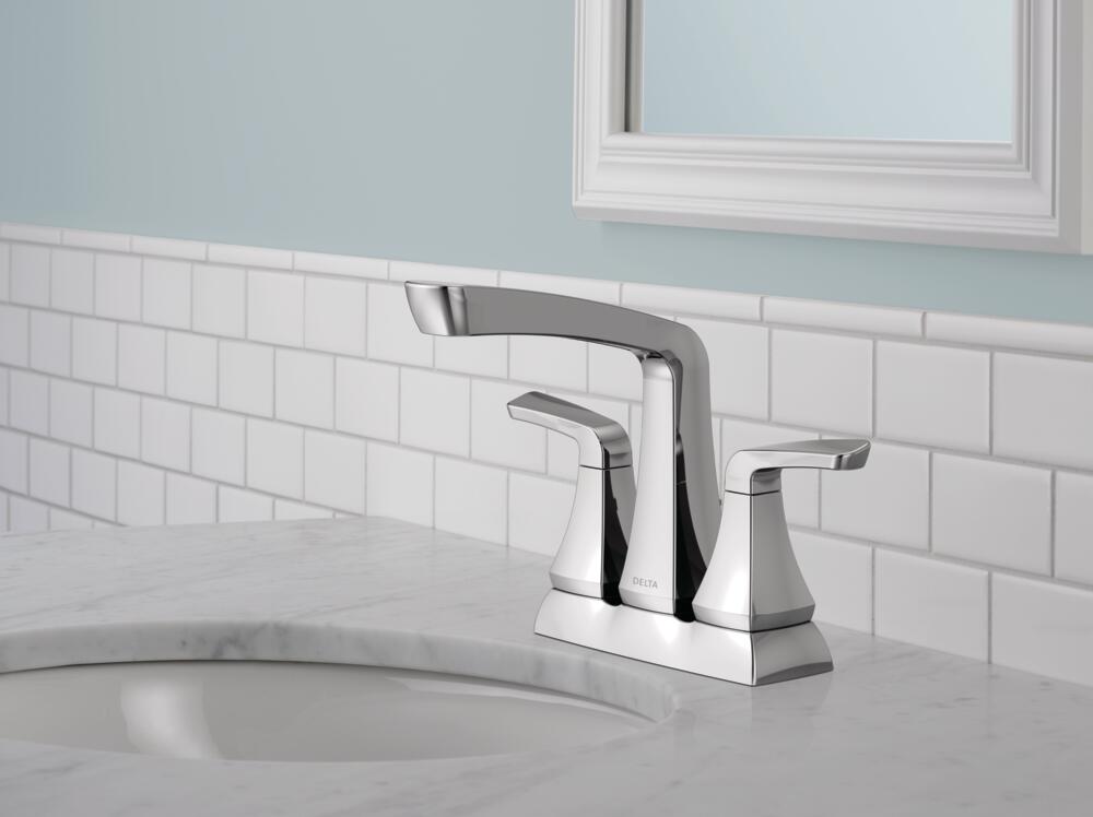 Delta Vesna 2 Handle Centerset Bathroom Sink Faucet Certified Refurbished