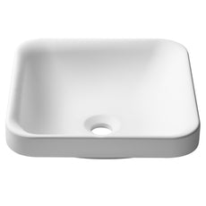 KRAUS Natura Square Semi-Recessed Composite Bathroom Sink