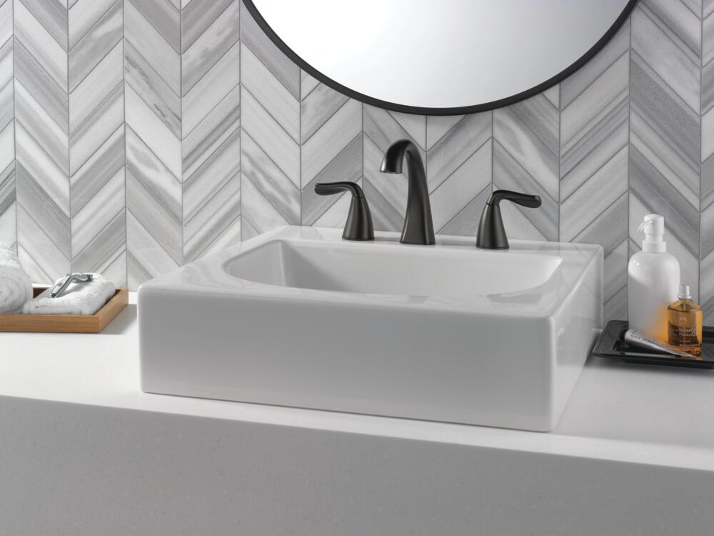 Delta Arvo Widespread Bathroom Sink Faucet Two Handle