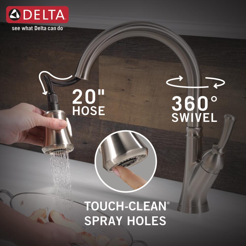 Delta Savile Pulldown Kitchen Faucet Single Handle Certified Refurbished