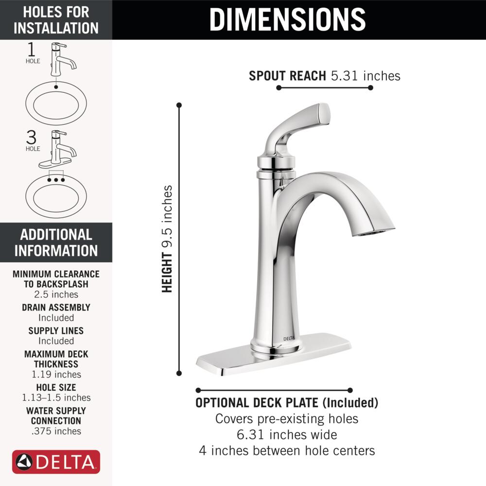 Delta Geist Single Handle Bathroom Sink Faucet