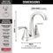 Delta Pierce 2 Handle Centerset Bathroom Sink Faucet Certified Refurbished