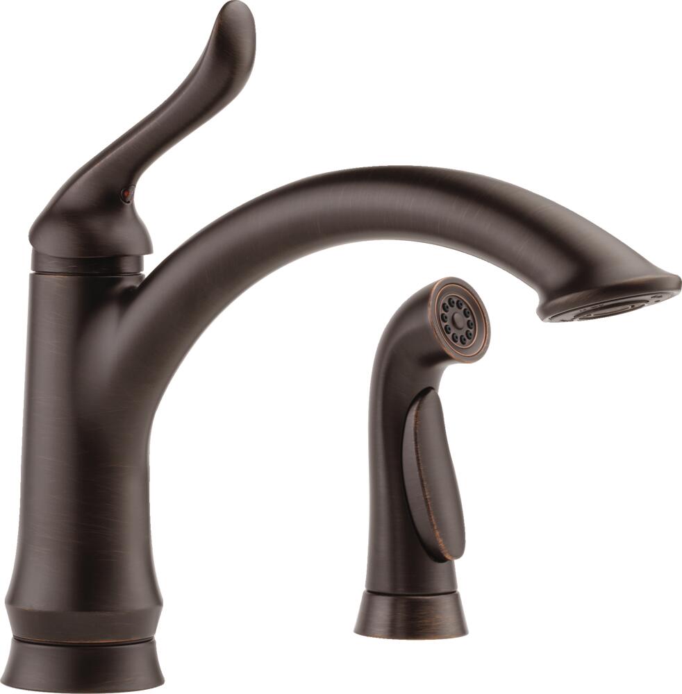 Delta Linden Kitchen Faucet Single Handle with Soap Dispenser