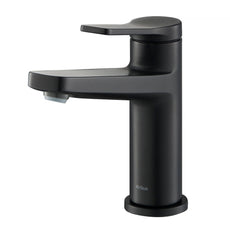 Kraus Indy Matte Black Single hole 1-handle WaterSense Low-arc Commercial/Residential Handle Bathroom Sink Faucet 2 -Pack