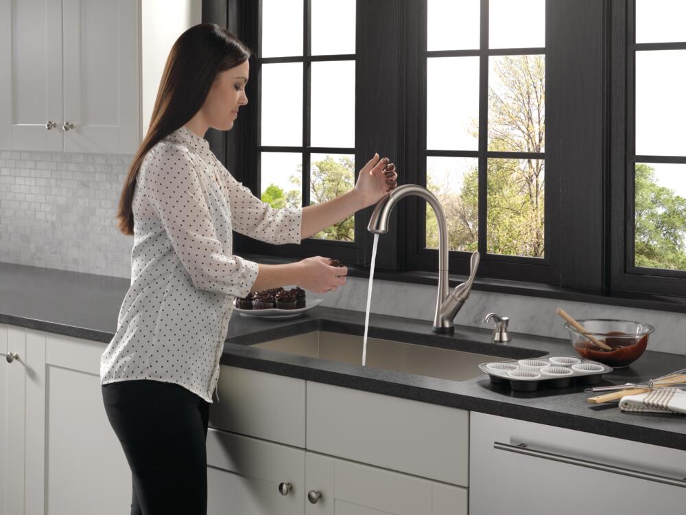 Delta Ashton Single Handle Pull-Down Kitchen Faucet with Touch2O