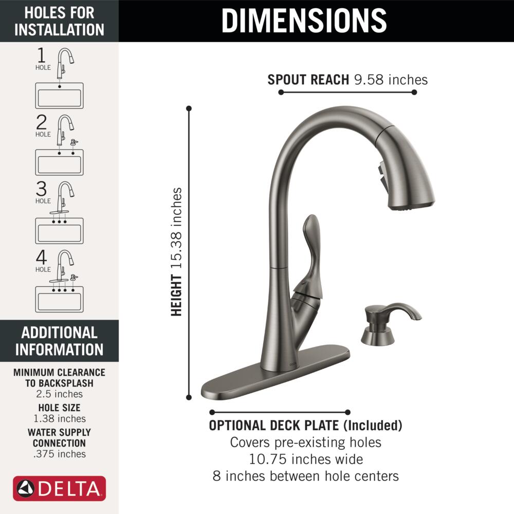 Delta Ashton Single Handle Pull-Down Kitchen Faucet