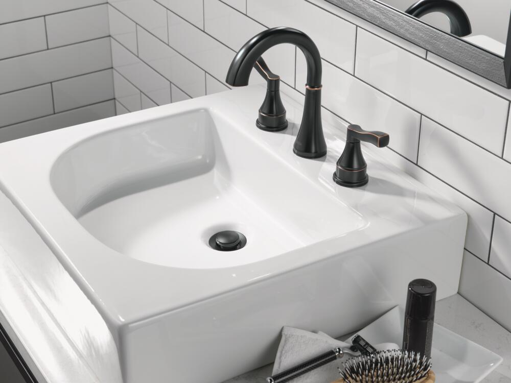 Delta Faryn Two Handle Widespread Bathroom Sink Faucet