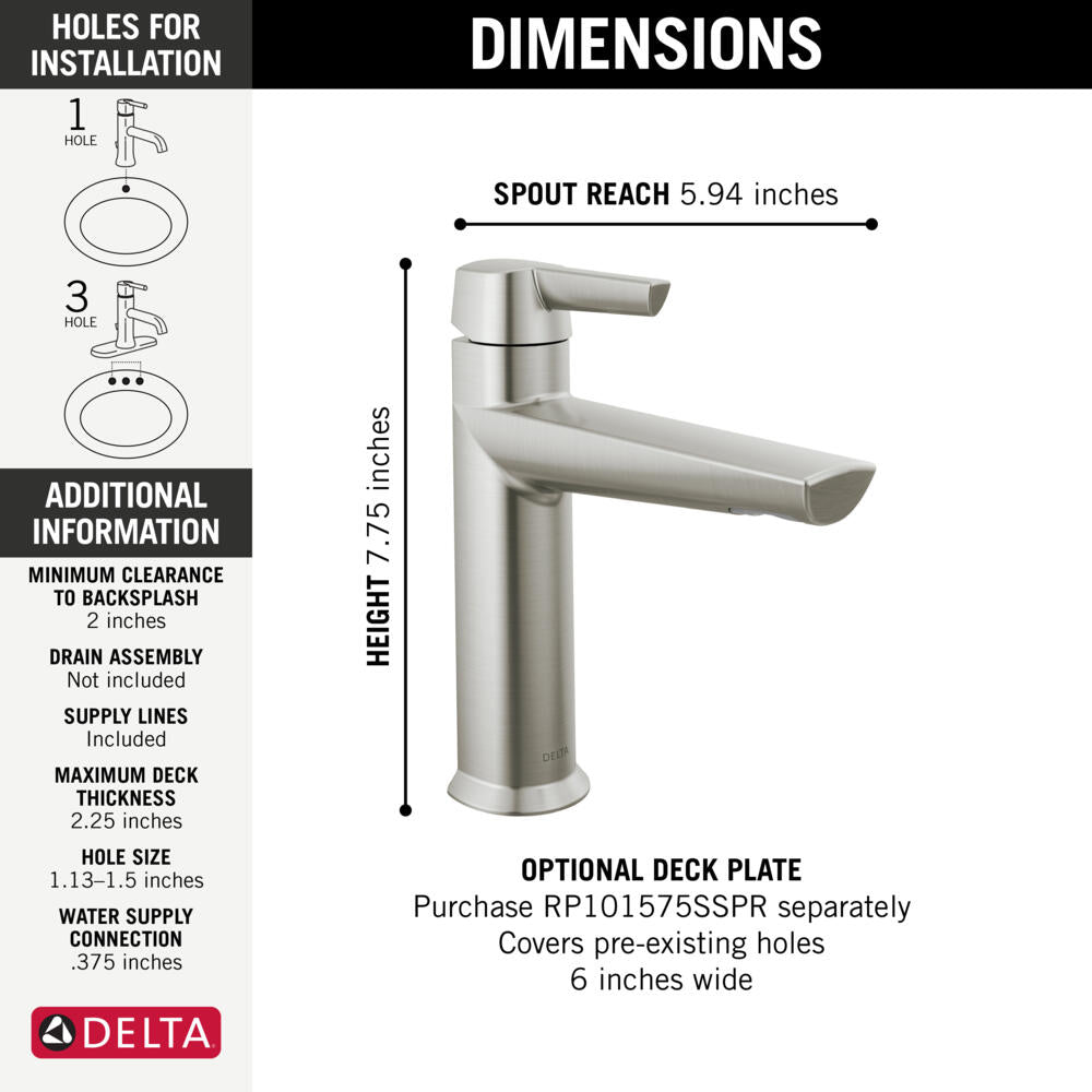 Delta Galeon Single Handle Bathroom Sink Faucet