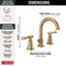 Delta Chamberlain Widespread Bathroom Faucet 2 Handle Certified Refurbished