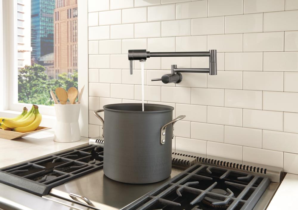 Delta Contemporary Wall-Mount Pot Filler Certified Refurbished