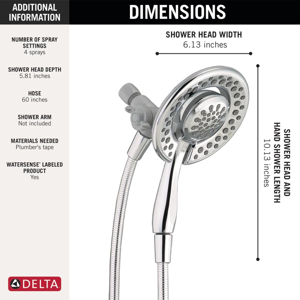 Delta Universal In2ition Handheld Shower Head 1.75 GPM 4-Setting