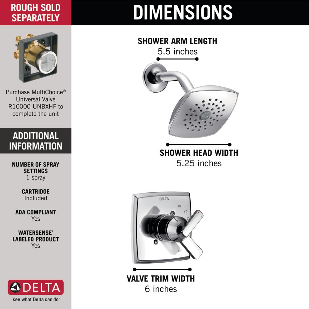 Delta Ashlyn Monitor 17 Series Shower Trim Certified Refurbished