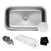 KRAUS Outlast MicroShield Scratch-Resist Stainless Steel Undermount Single Bowl Sink, 31.5
