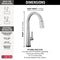 Delta Monrovia Touch2O Handle Pull-Down Kitchen Faucet Single Handle Certified Refurbished