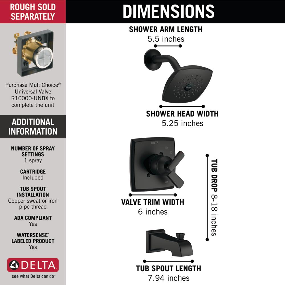 Delta Ashlyn Monitor 17 Series Tub and Shower Trim