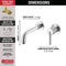 Delta Trinsic Single Handle Wall-Mount Bathroom Sink Faucet Trim