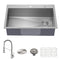 Kraus Loften Drop-In 33 in. Single Bowl Kitchen Sink with Faucet