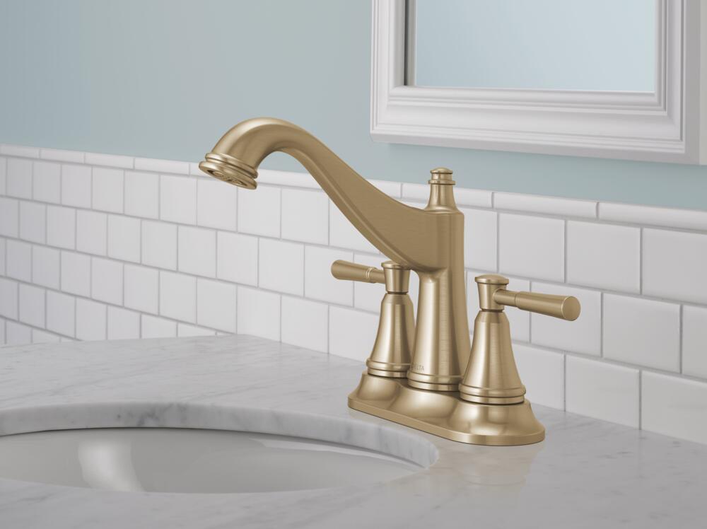 Delta Mylan Two Handle Centerset Bathroom Sink Faucet