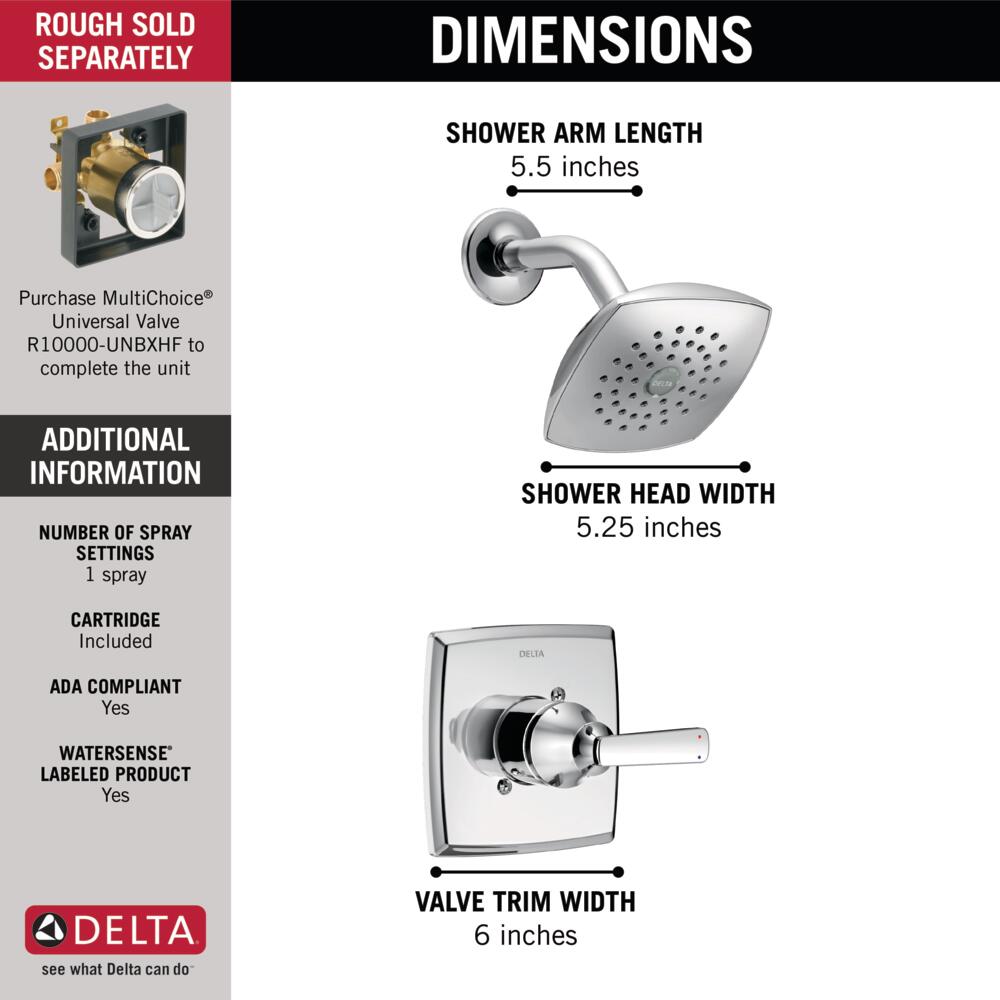 Delta Ashlyn Monitor 14 Series Shower Trim Certified Refurbished
